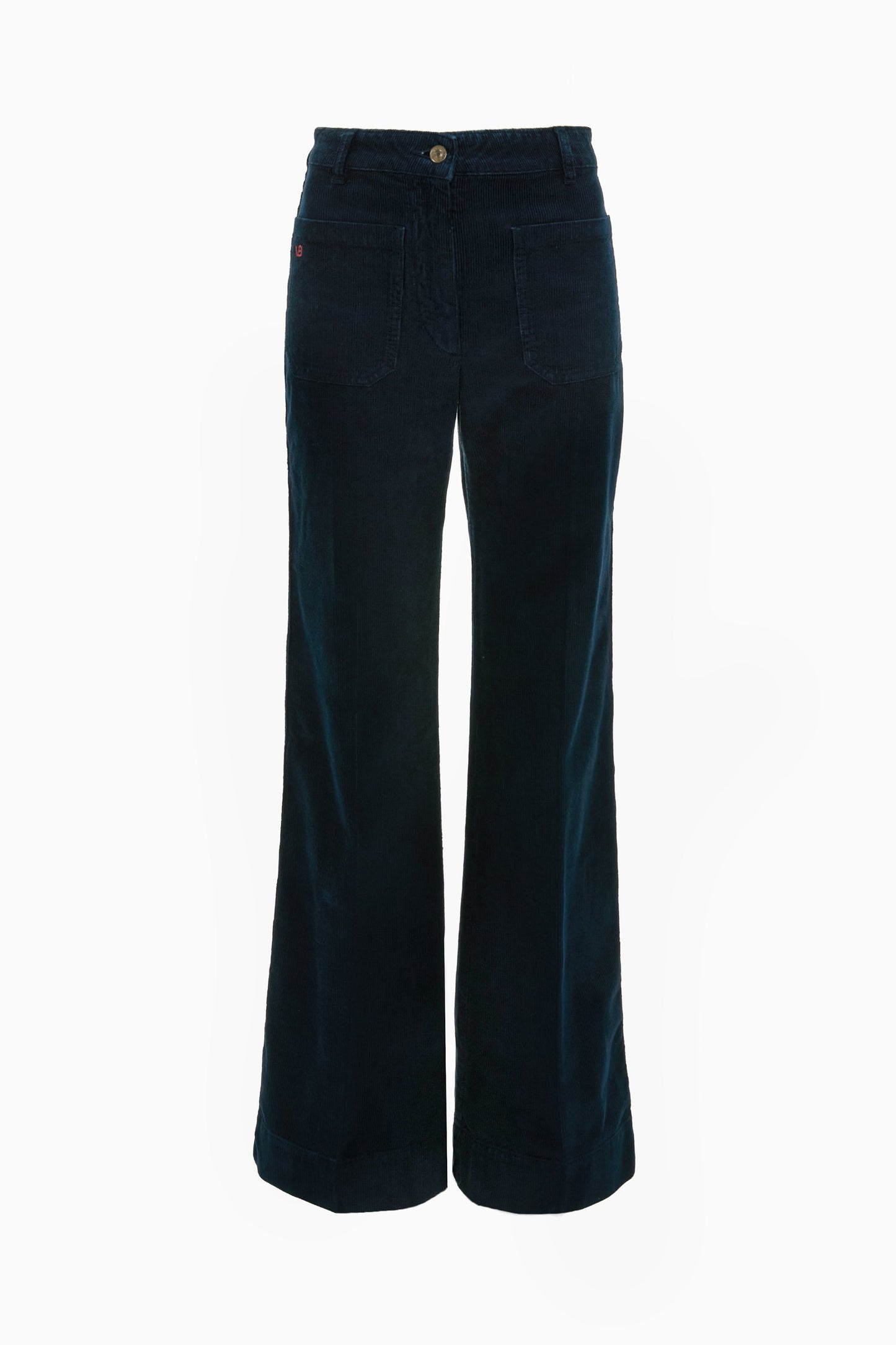 Alina High Waisted Corduroy Jean In Indigo