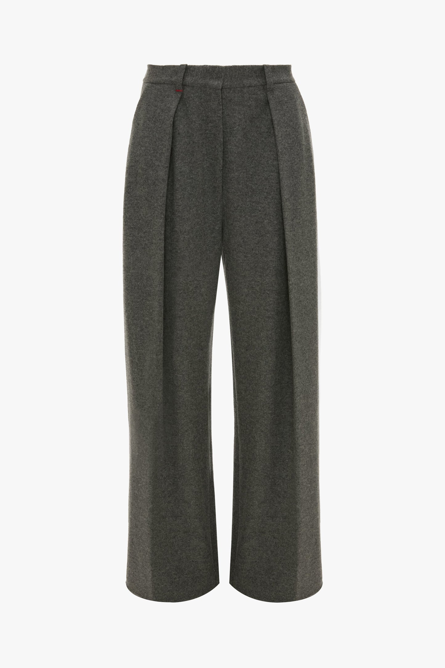 Wide Leg Trouser In Grey Melange
