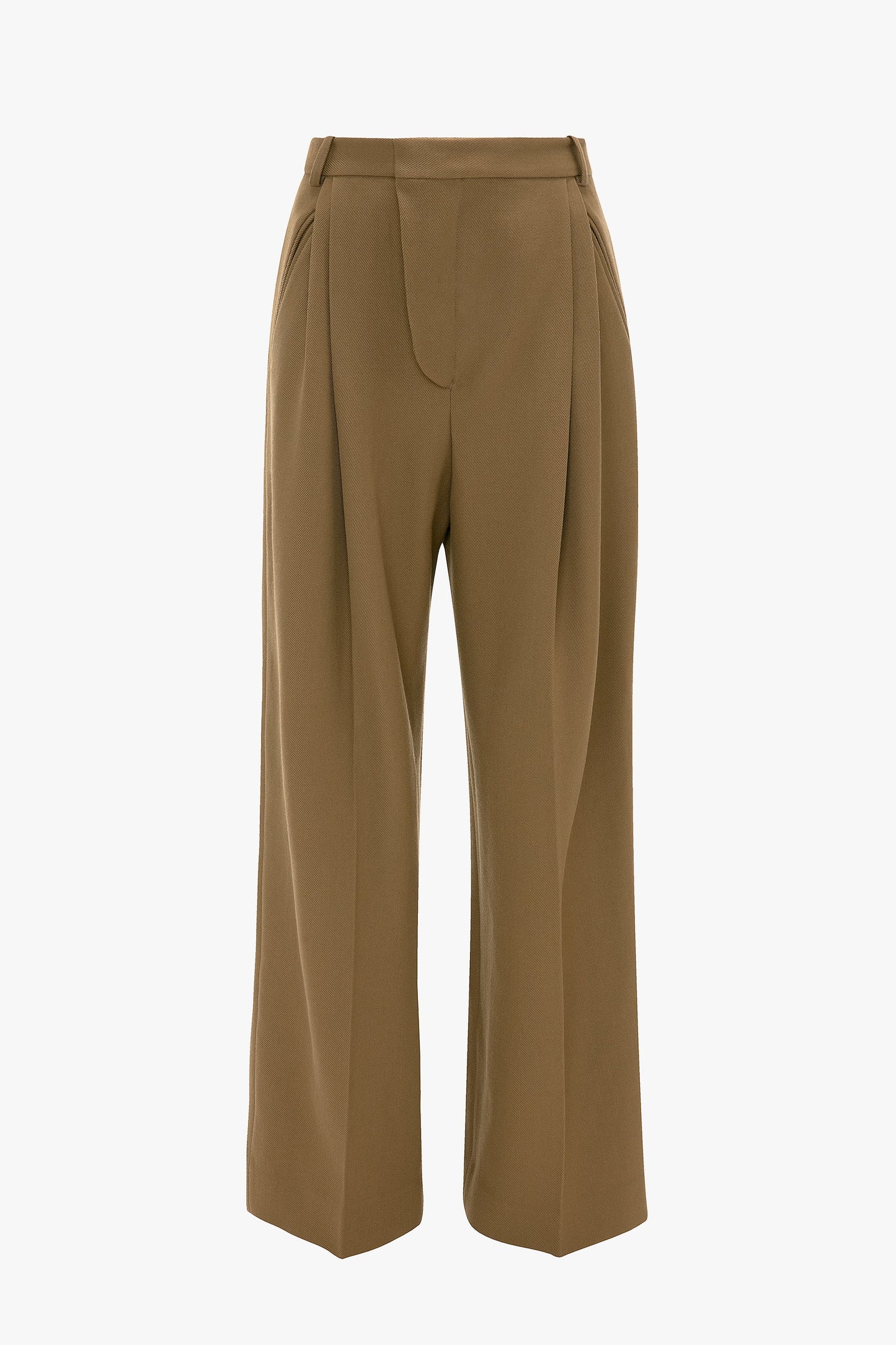 Wide Leg Trouser In Dark Camel