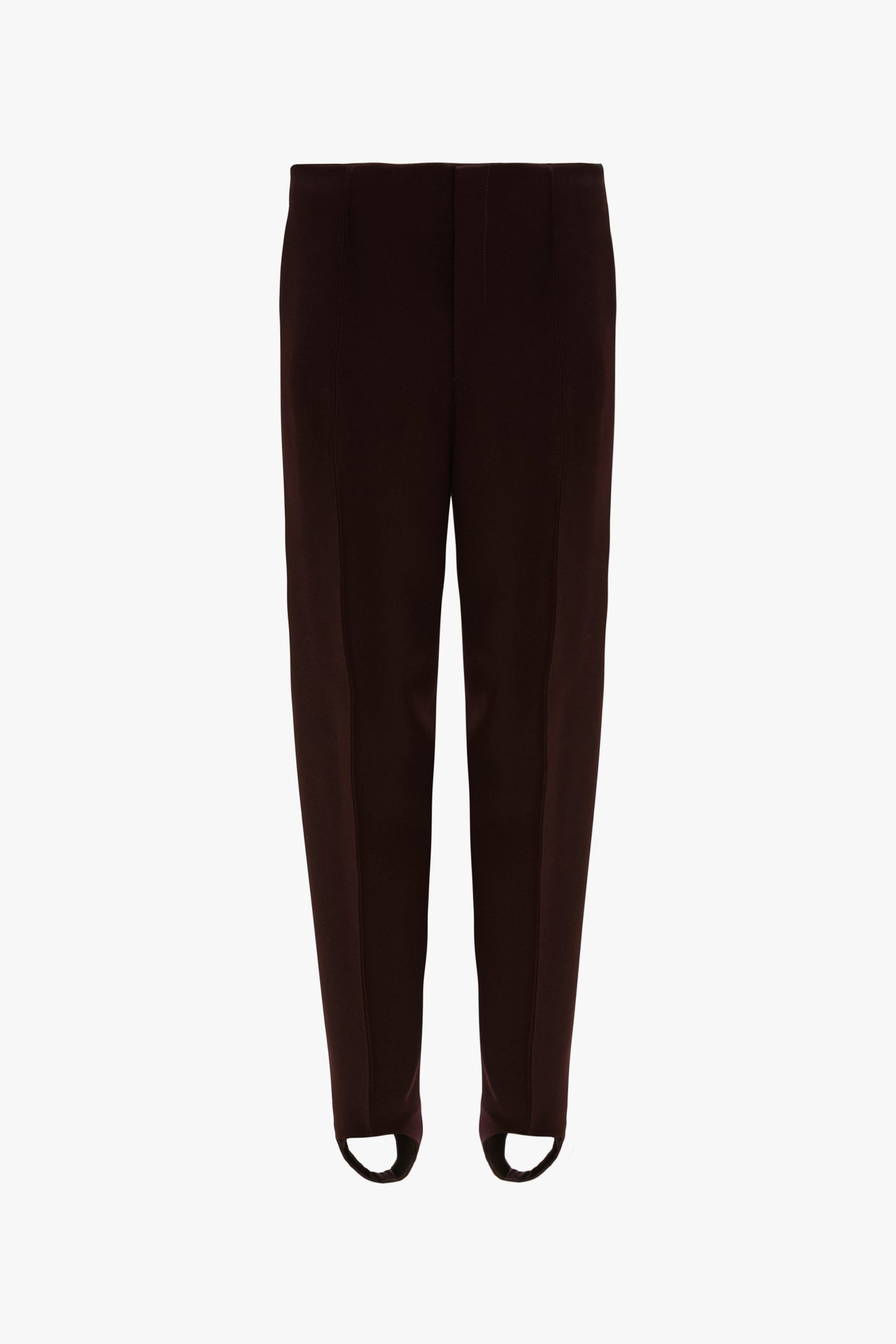 Slim Sculptural Trouser In Deep Mahogany