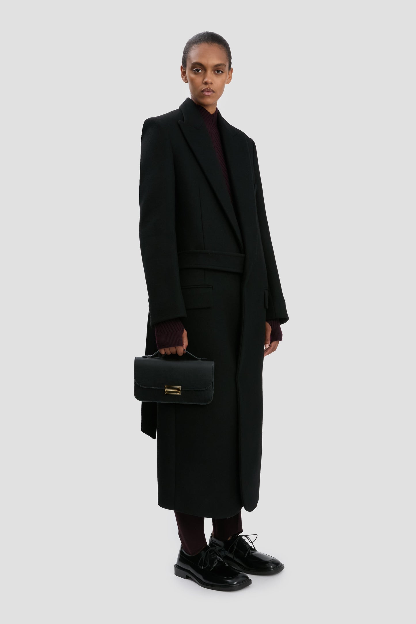 Dorian Pochette In Black Smooth Leather