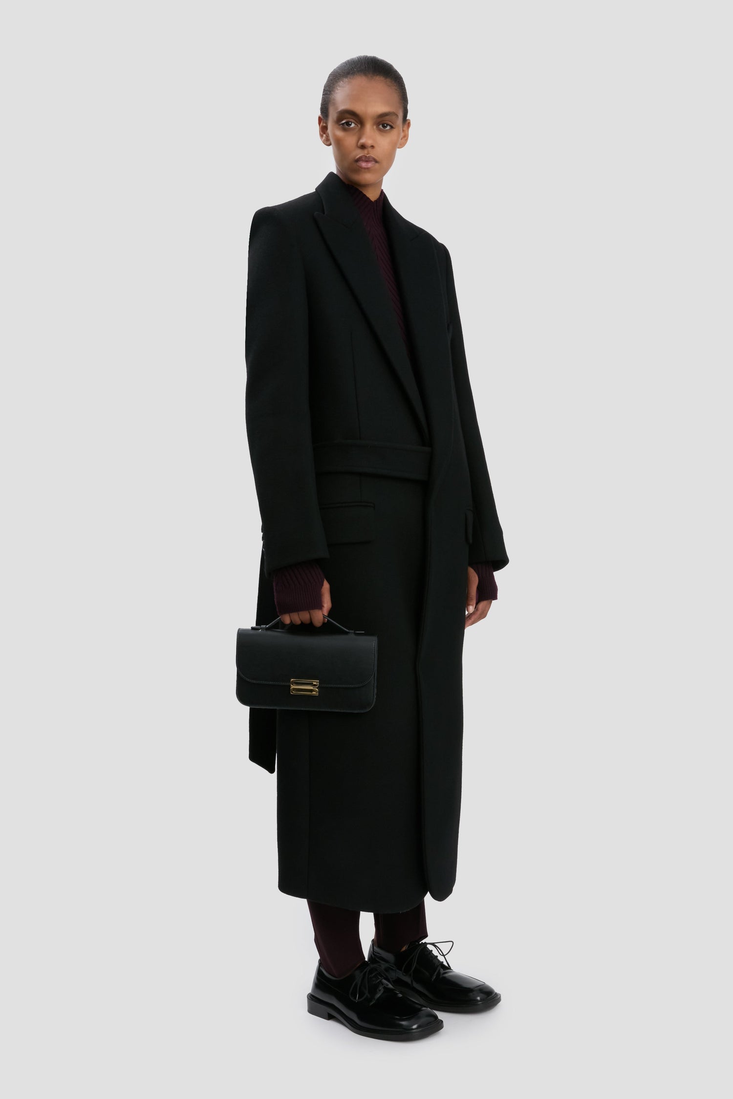 Dorian Pochette In Black Smooth Leather