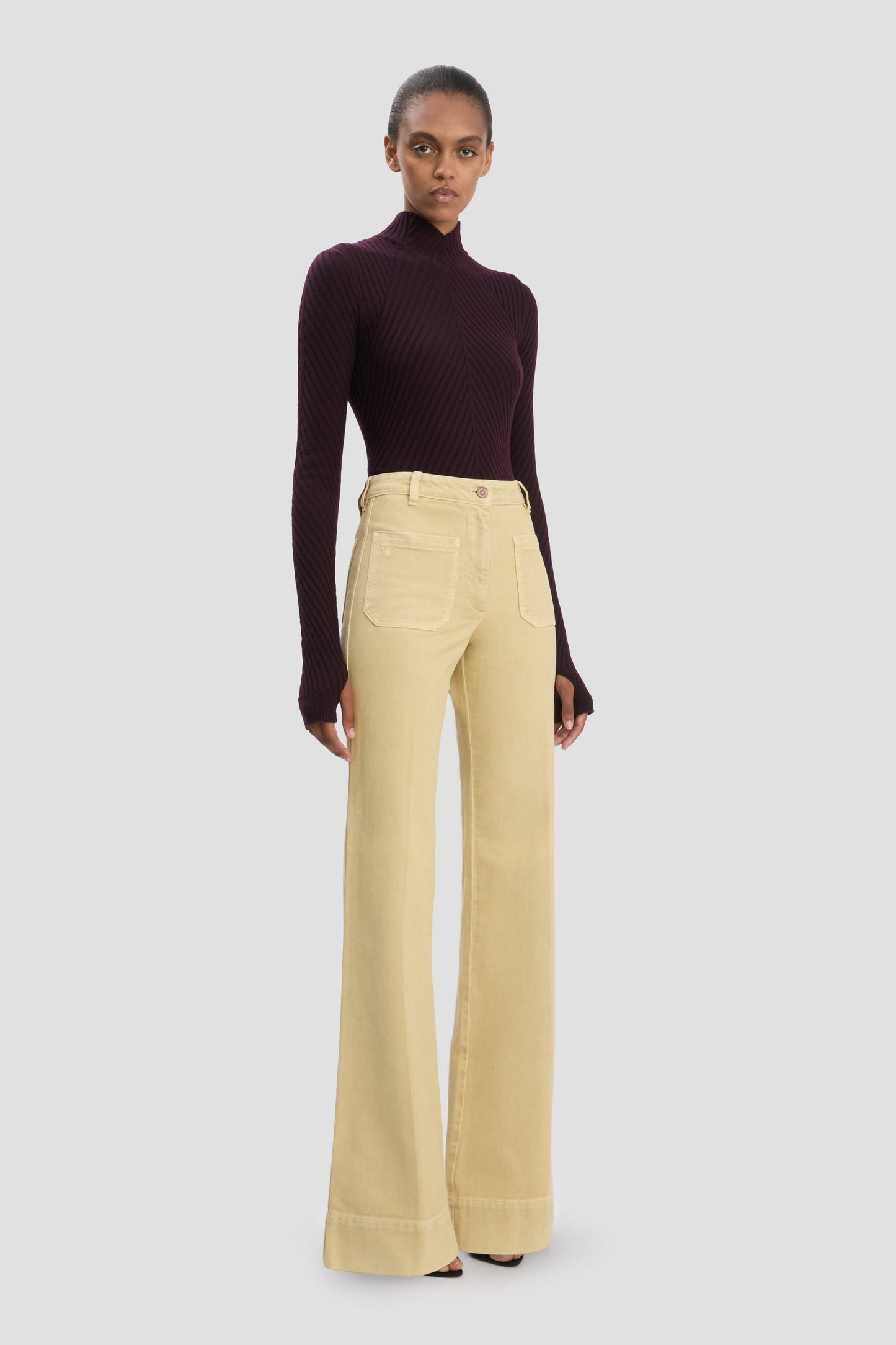Alina High Waisted Jean In Butter Yellow