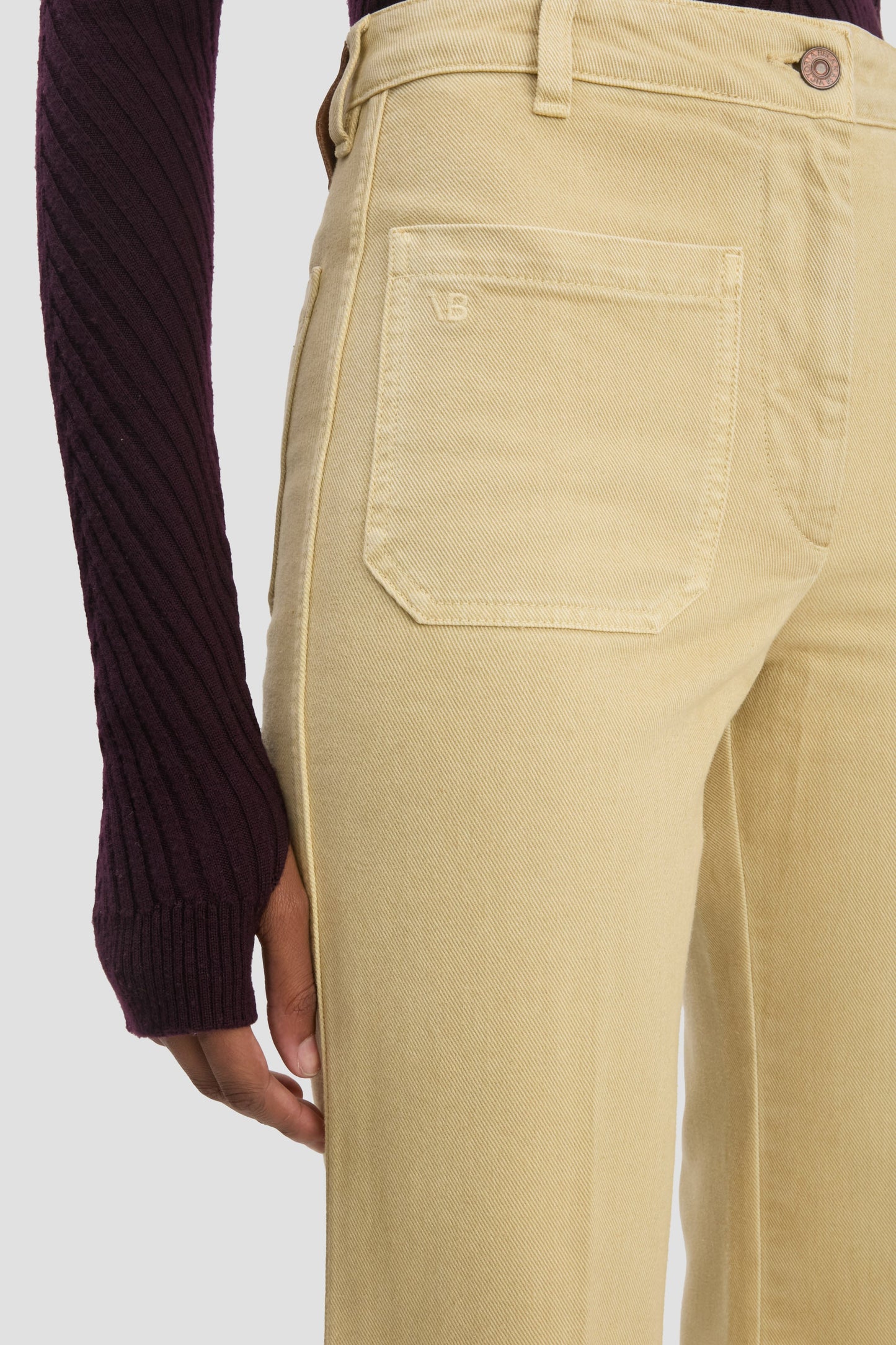 Alina High Waisted Jean In Butter Yellow