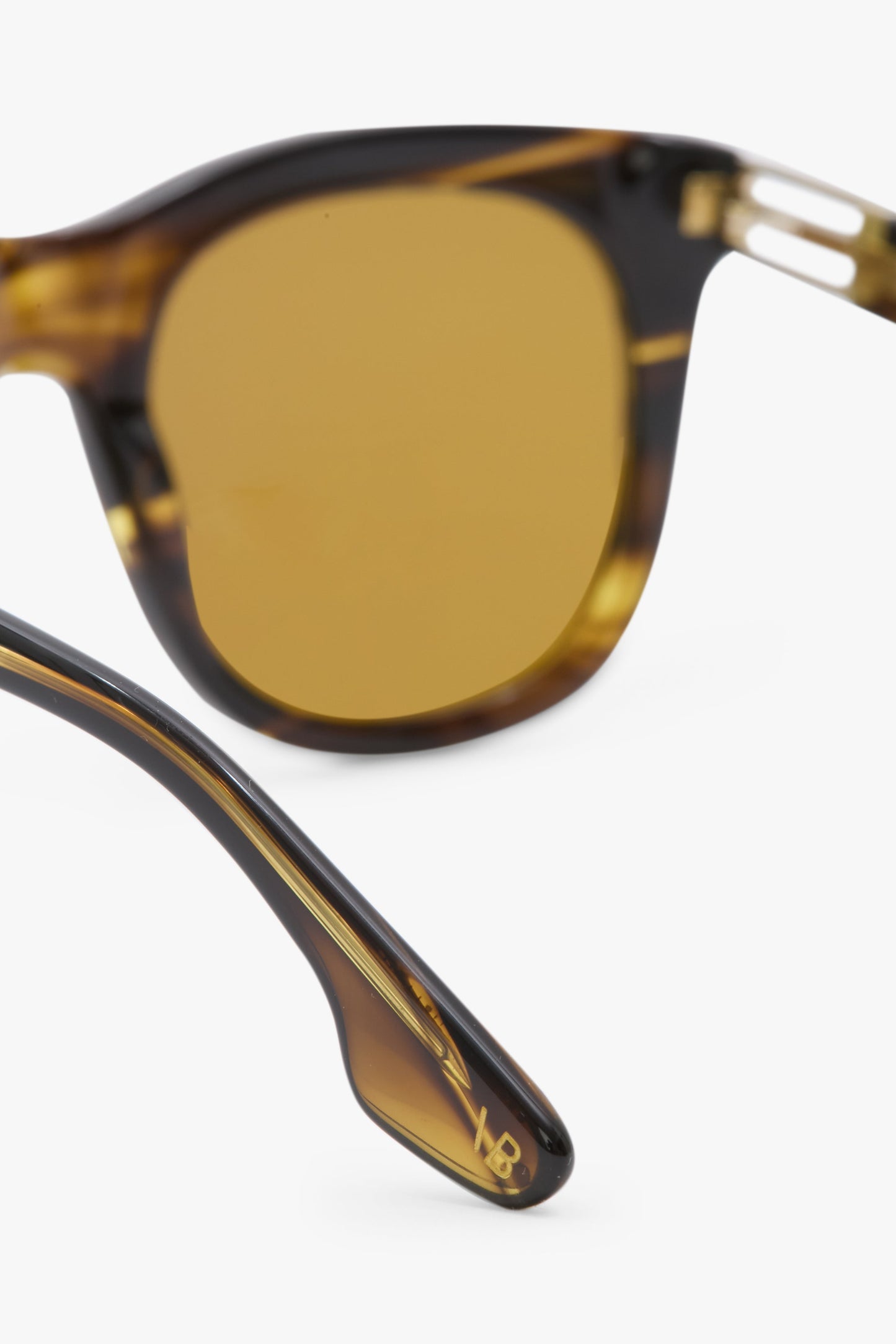 Acetate Dorian Sunglasses in Striped Khaki Horn