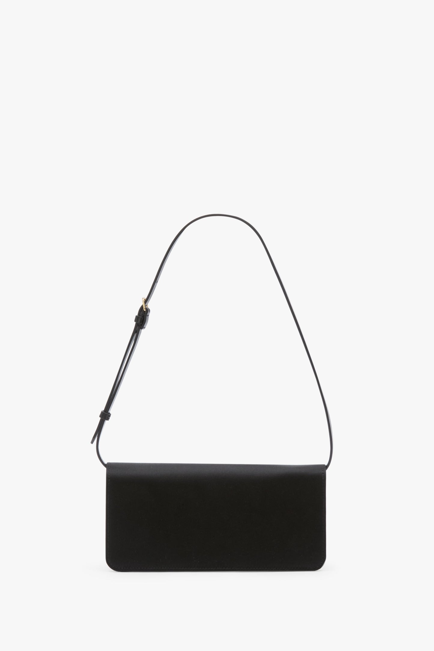 202 Clutch Bag In Black Smooth Leather