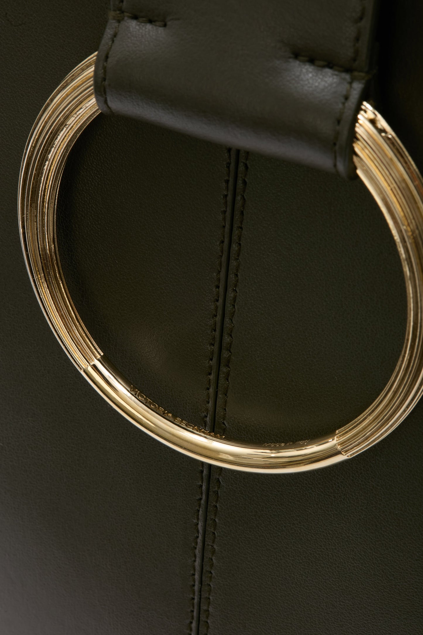 Dia Bucket Bag In Dark Olive Smooth Leather