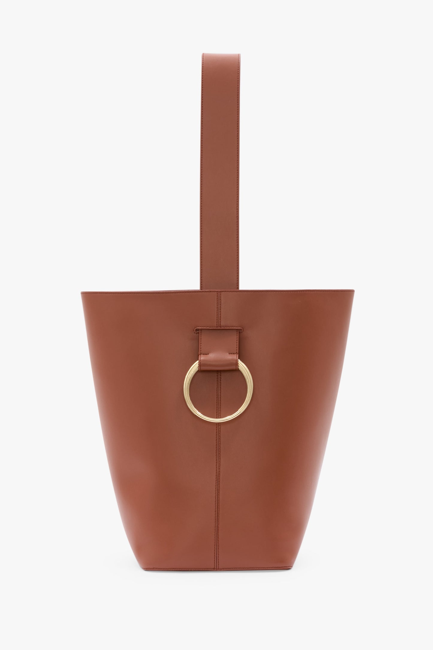 Dia Bucket Bag In Tan Smooth Leather