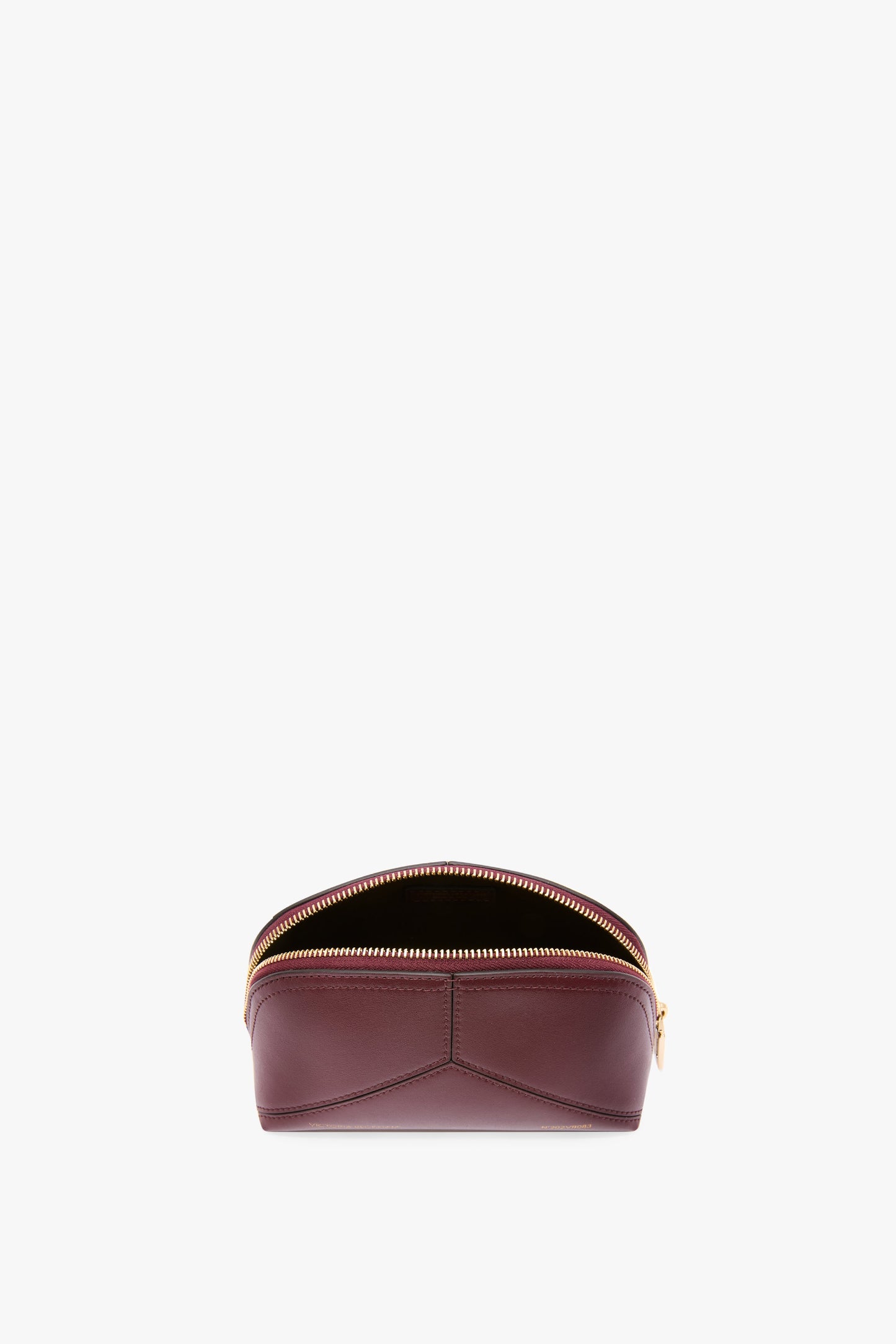 Victoria Mini Travel Pouch In Burgundy Smooth Leather