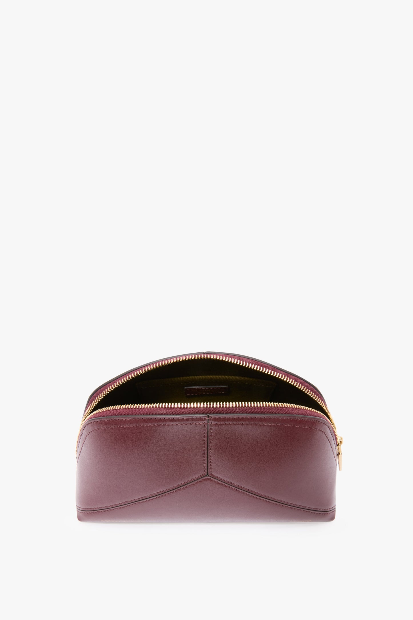 Victoria Large Travel Pouch In Burgundy Smooth Leather