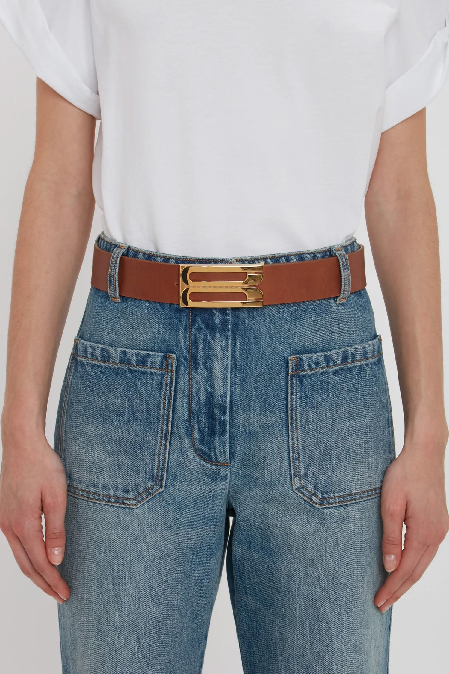 Jumbo Dorian Belt In Tan Smooth Leather