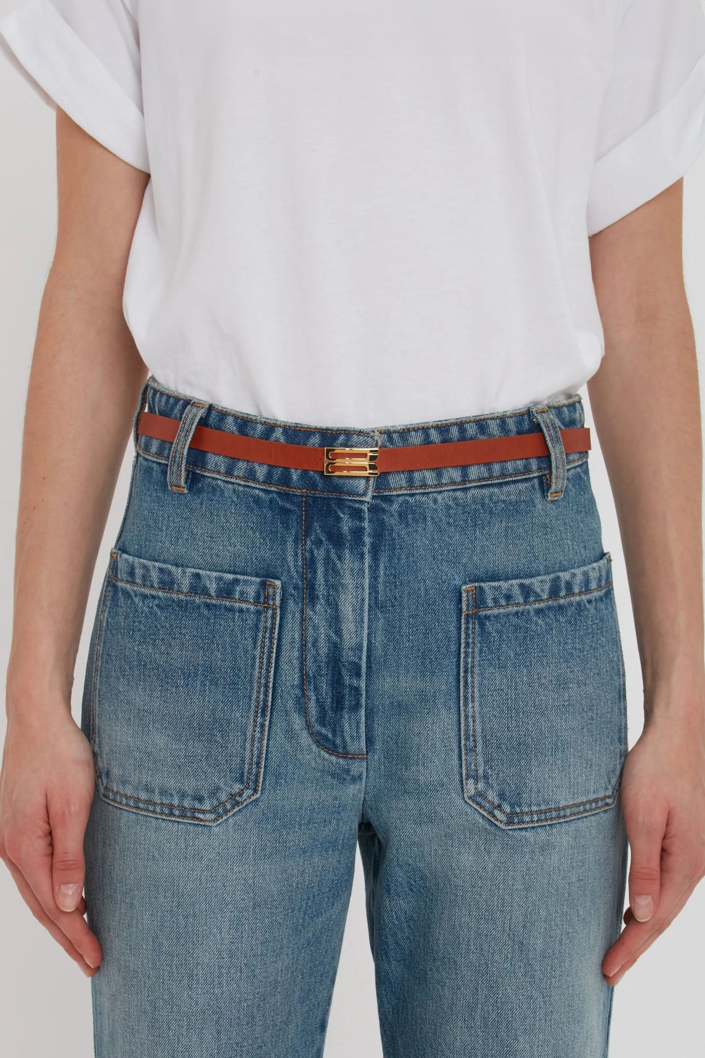 Micro Dorian Belt In Tan Leather