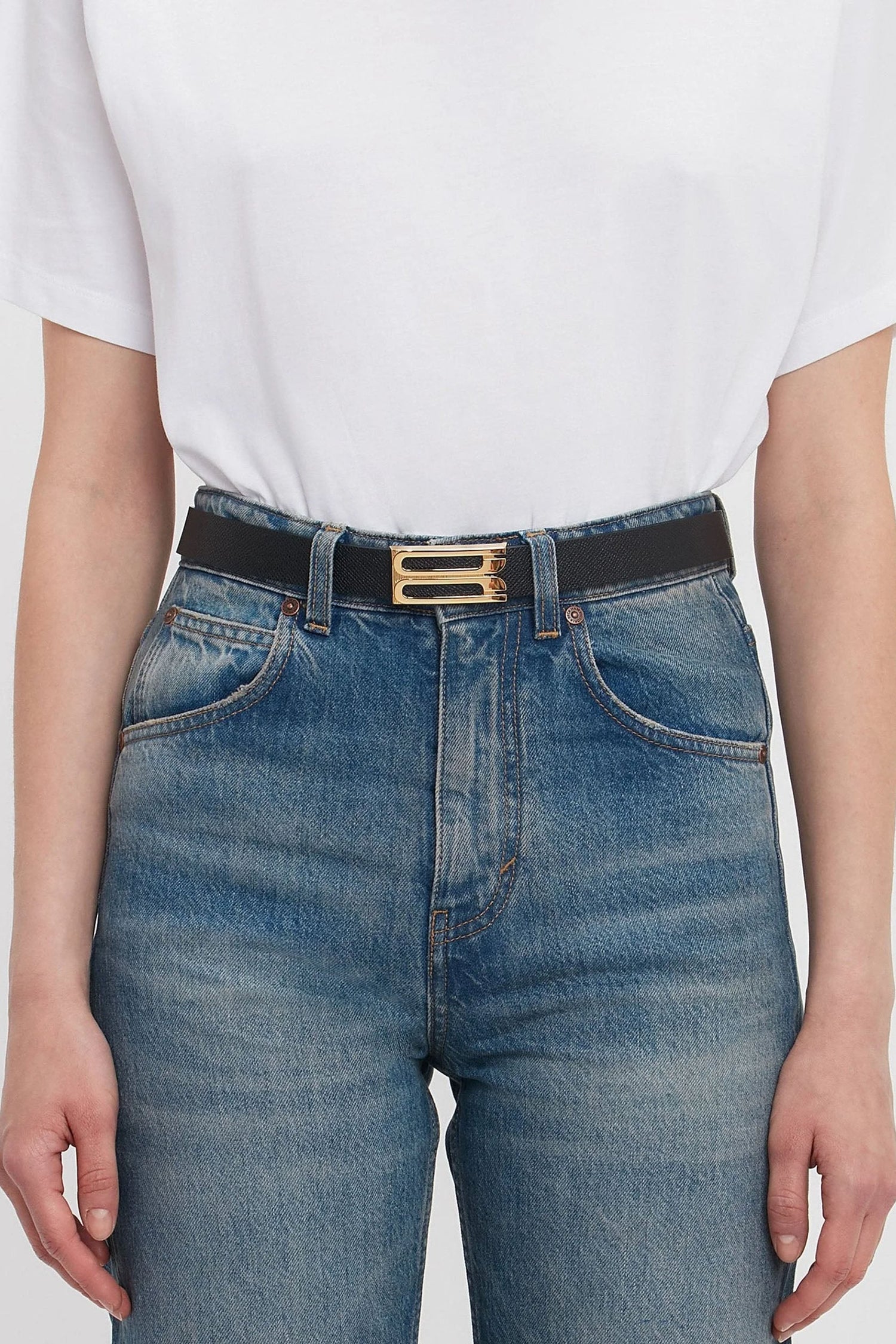 Dorian Belt In Black Grained Leather