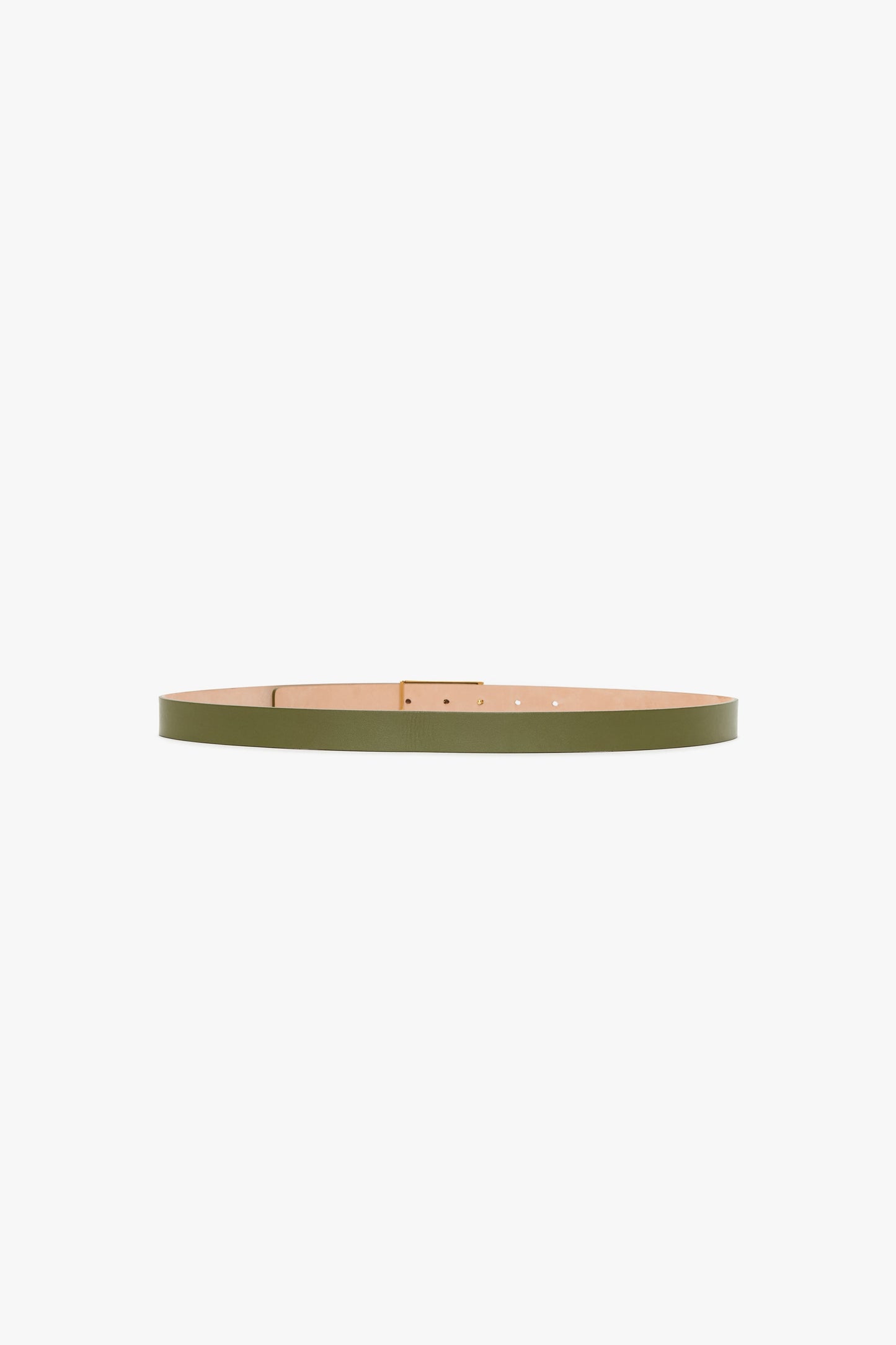 Regular Dorian Belt In Khaki Smooth Leather