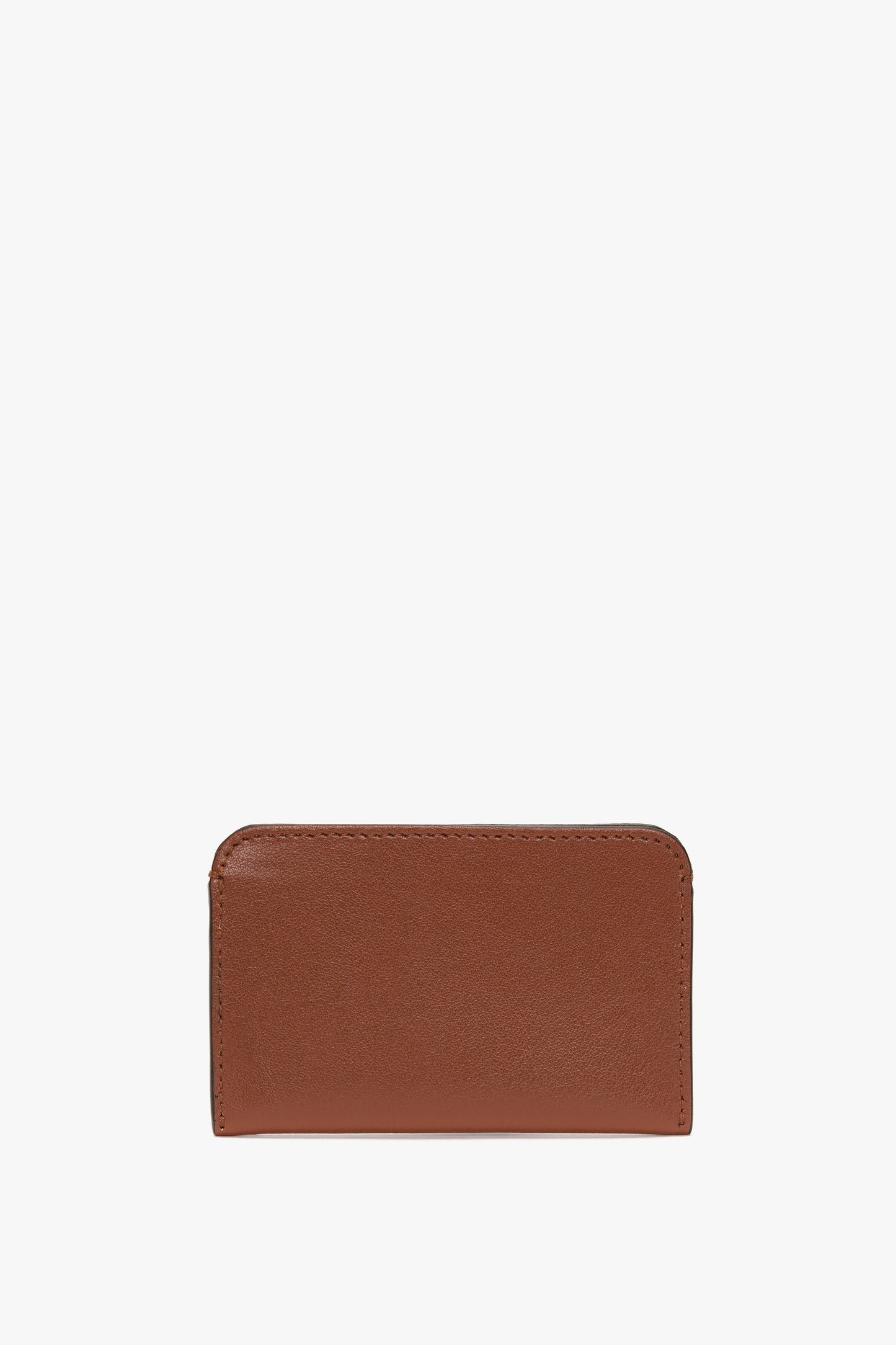 Envelope Card Holder In Tan Smooth Leather