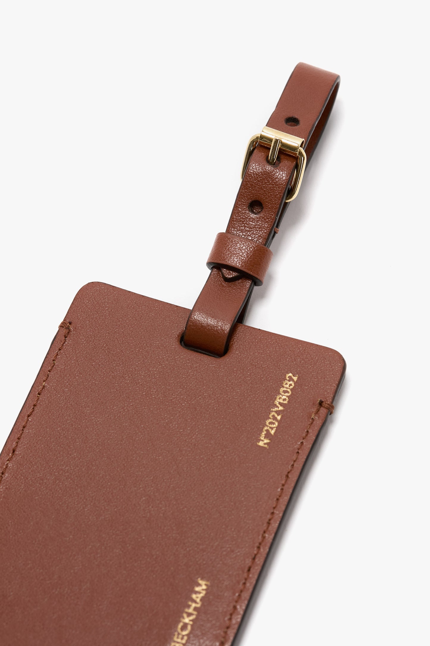 Luggage Tag In Tan Smooth Leather