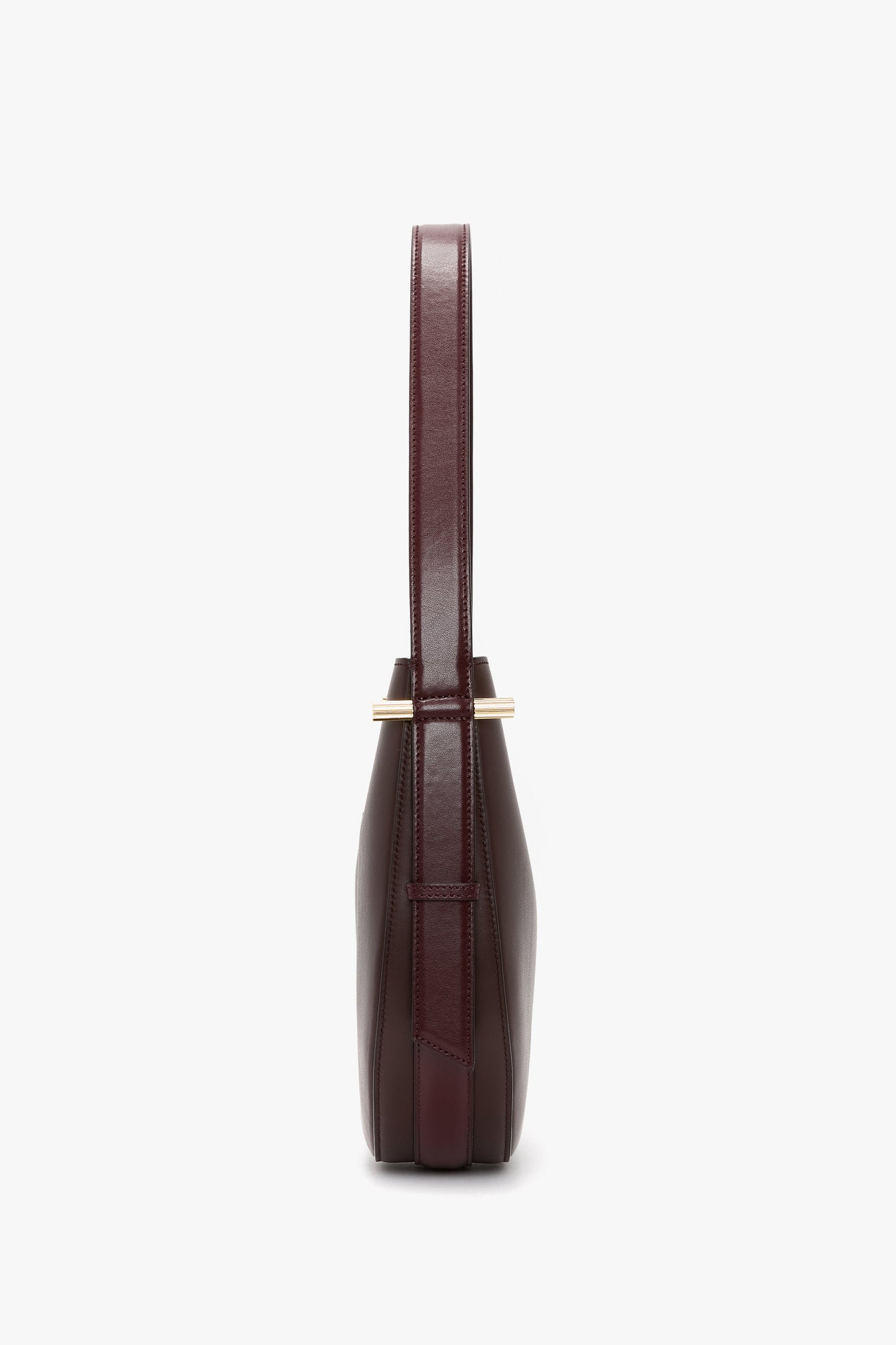 Medium Dia Hobo Bag In Burgundy Smooth Leather