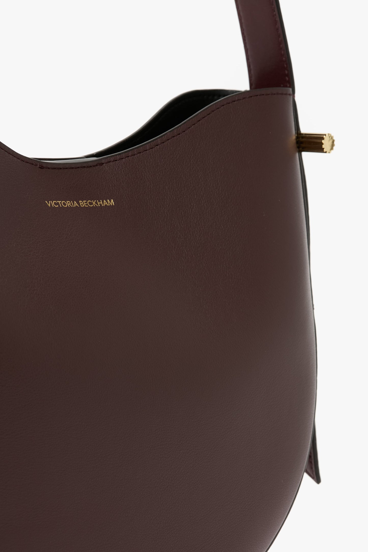 Medium Dia Hobo Bag In Burgundy Smooth Leather