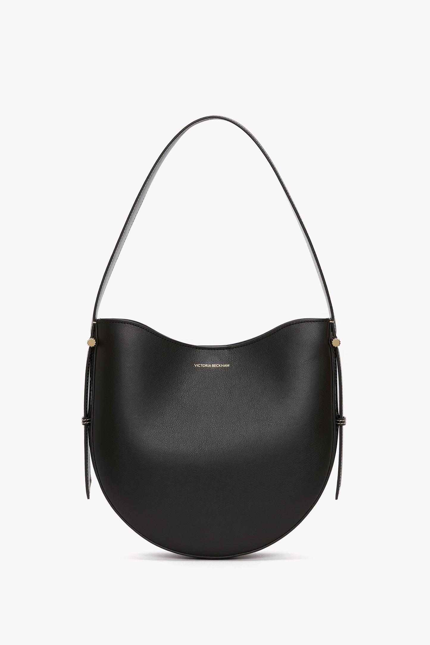 Medium Dia Hobo Bag In Black Smooth Leather