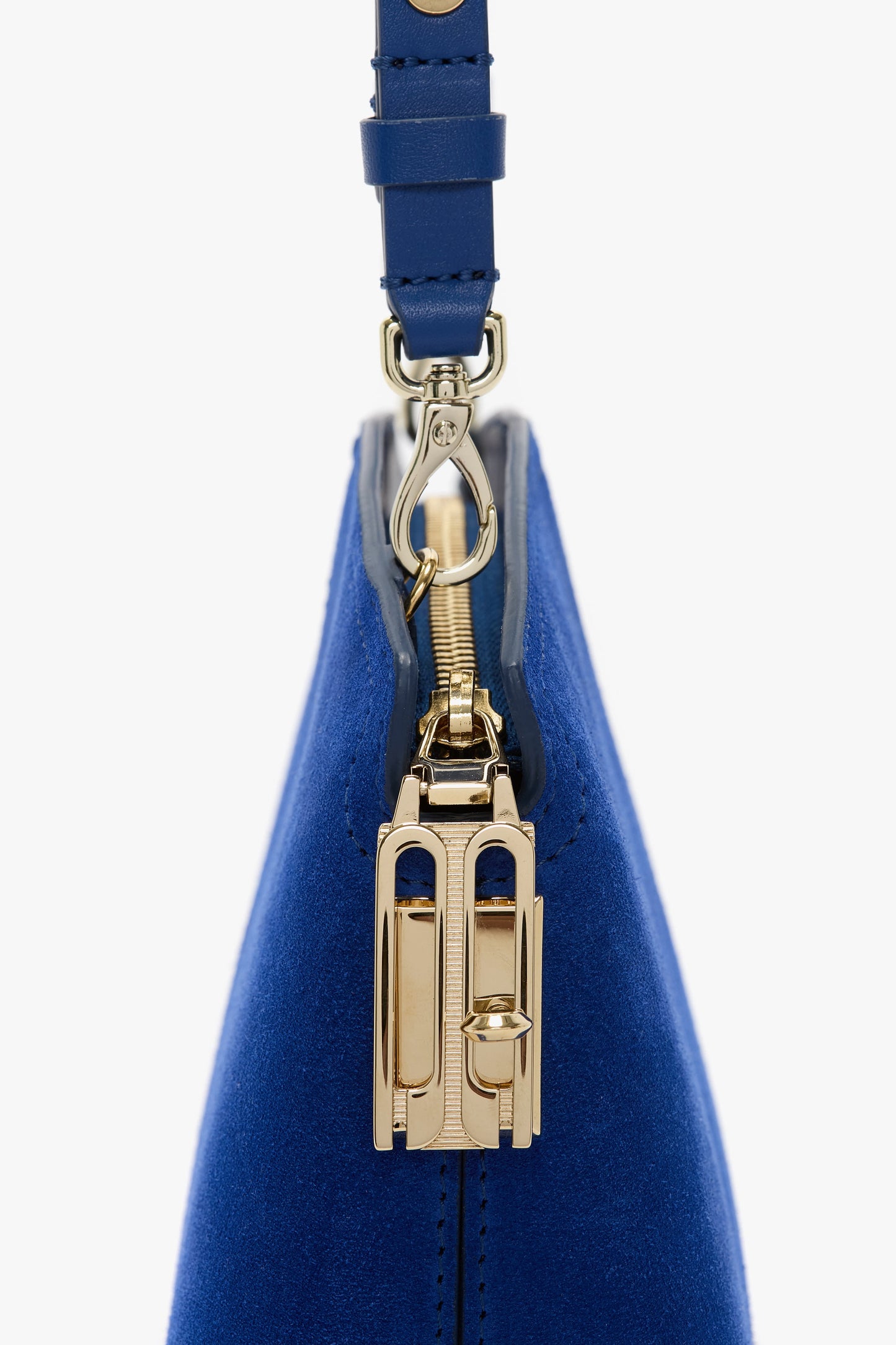 Victoria Crossbody Bag In Sapphire Blue Suede