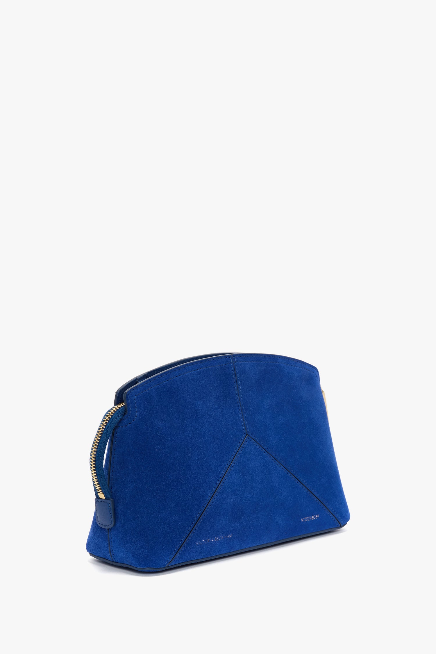 Victoria Crossbody Bag In Sapphire Blue Suede