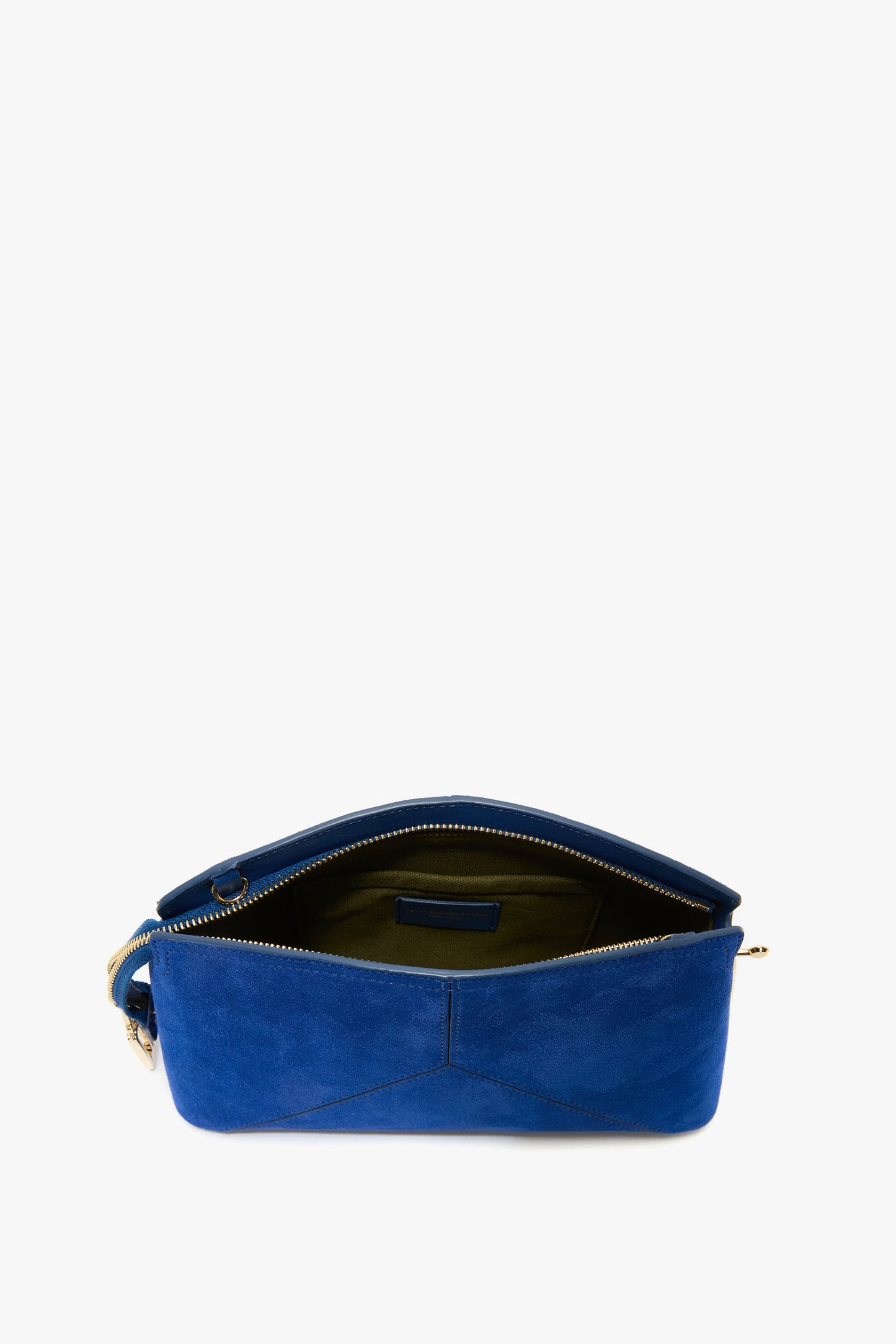 Victoria Crossbody Bag In Sapphire Blue Suede