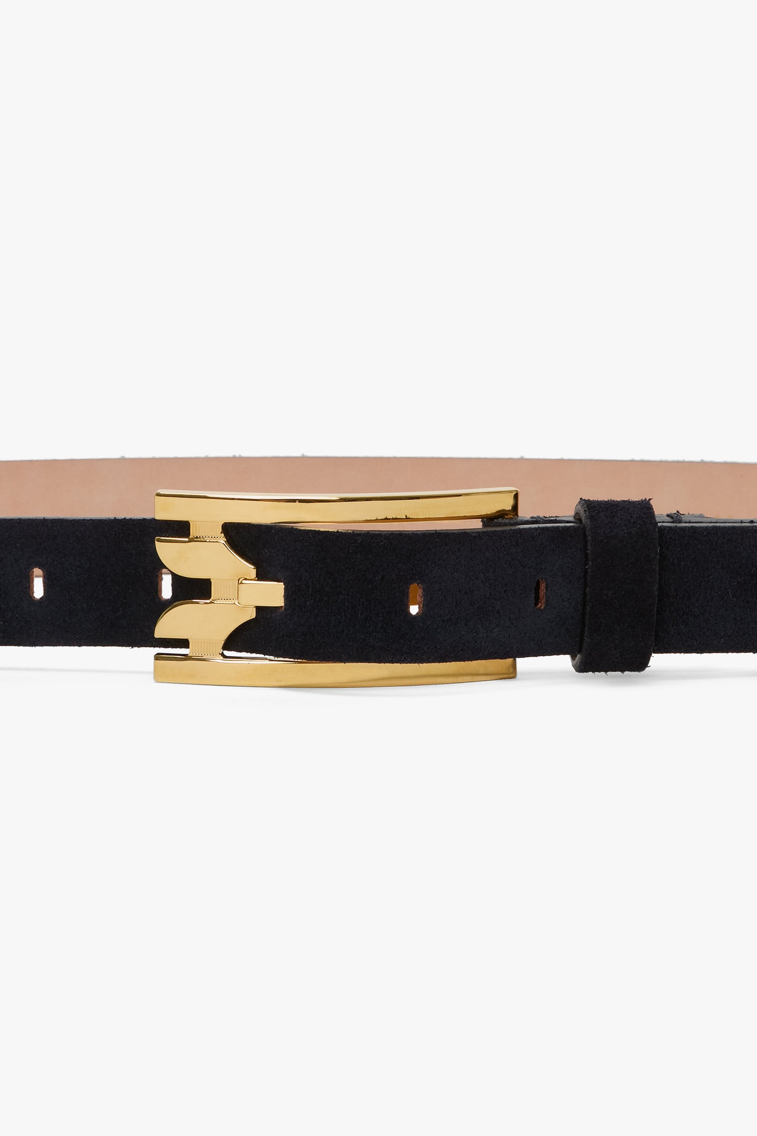Pin-Buckle Belt In Black Smooth Leather