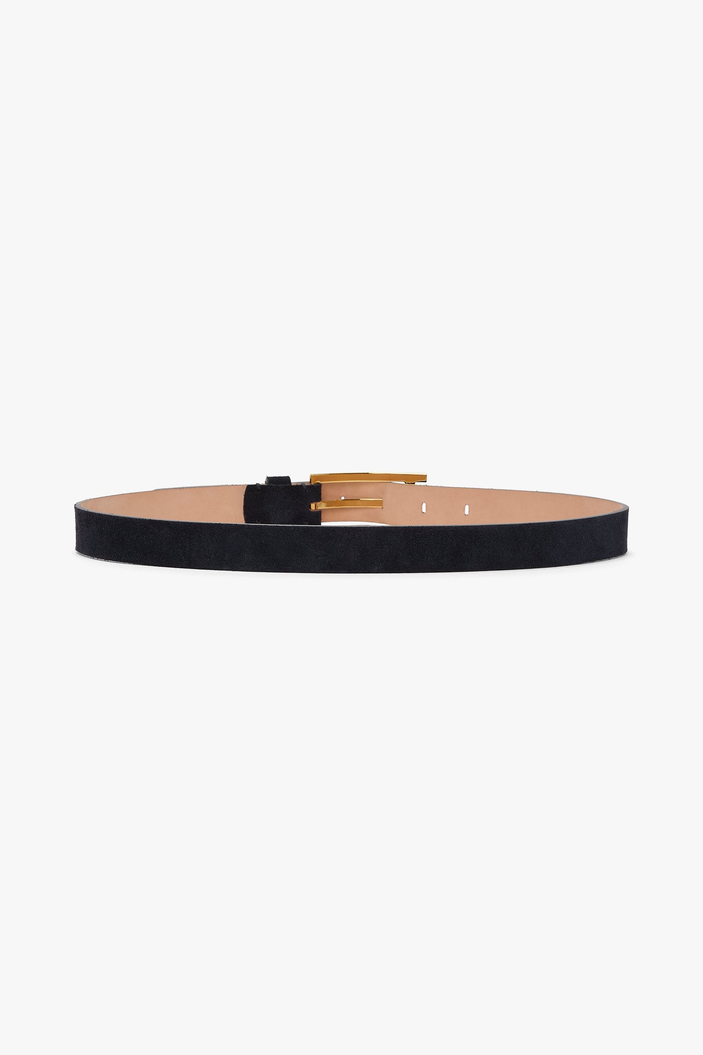 Pin-Buckle Belt In Black Smooth Leather