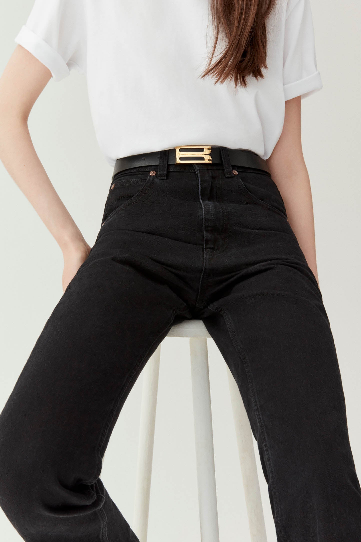 Julia High Waisted Jean In Washed Black