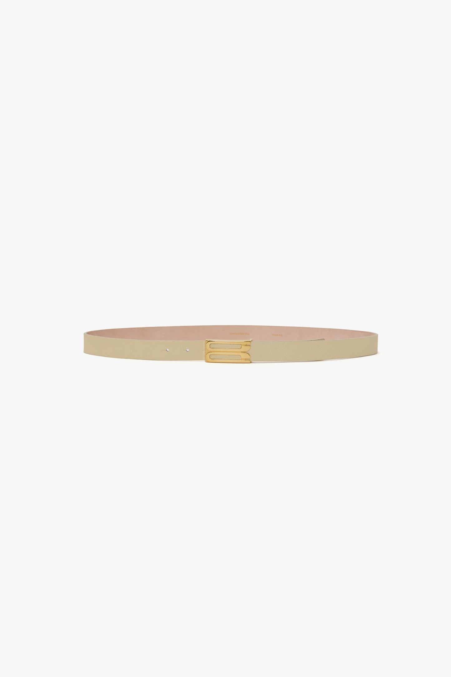 Dorian Belt In Ivory Grained Leather