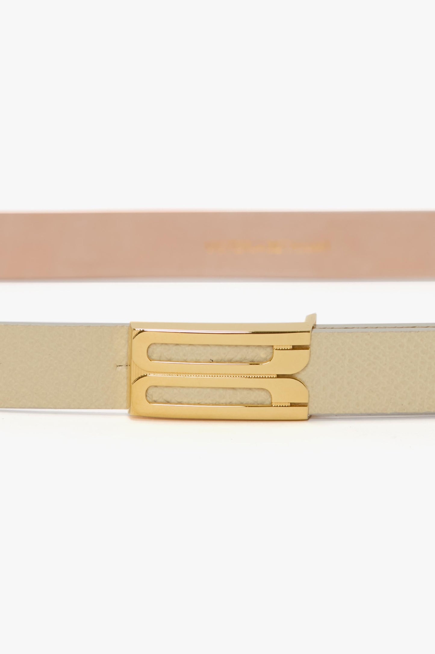 Micro Dorian Belt In Ivory Grained Leather