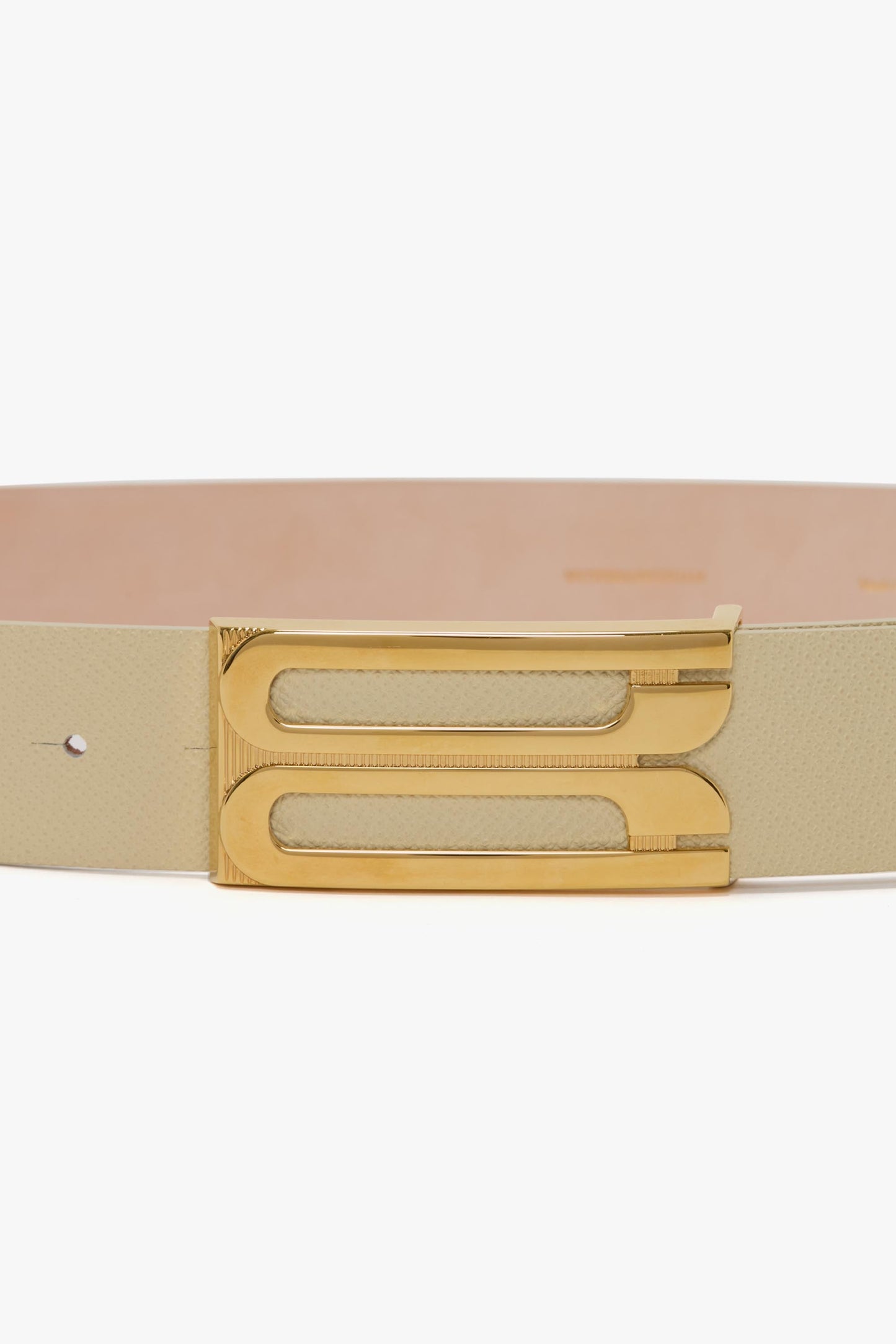Jumbo Dorian Belt In Ivory Grained Leather