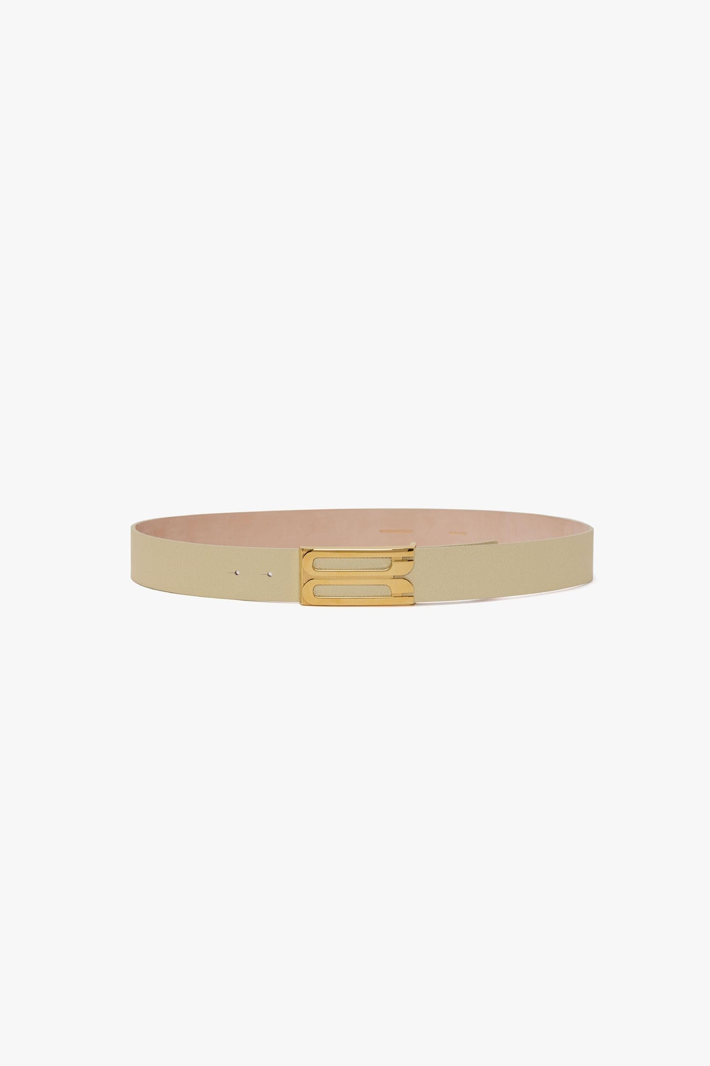 Jumbo Dorian Belt In Ivory Grained Leather