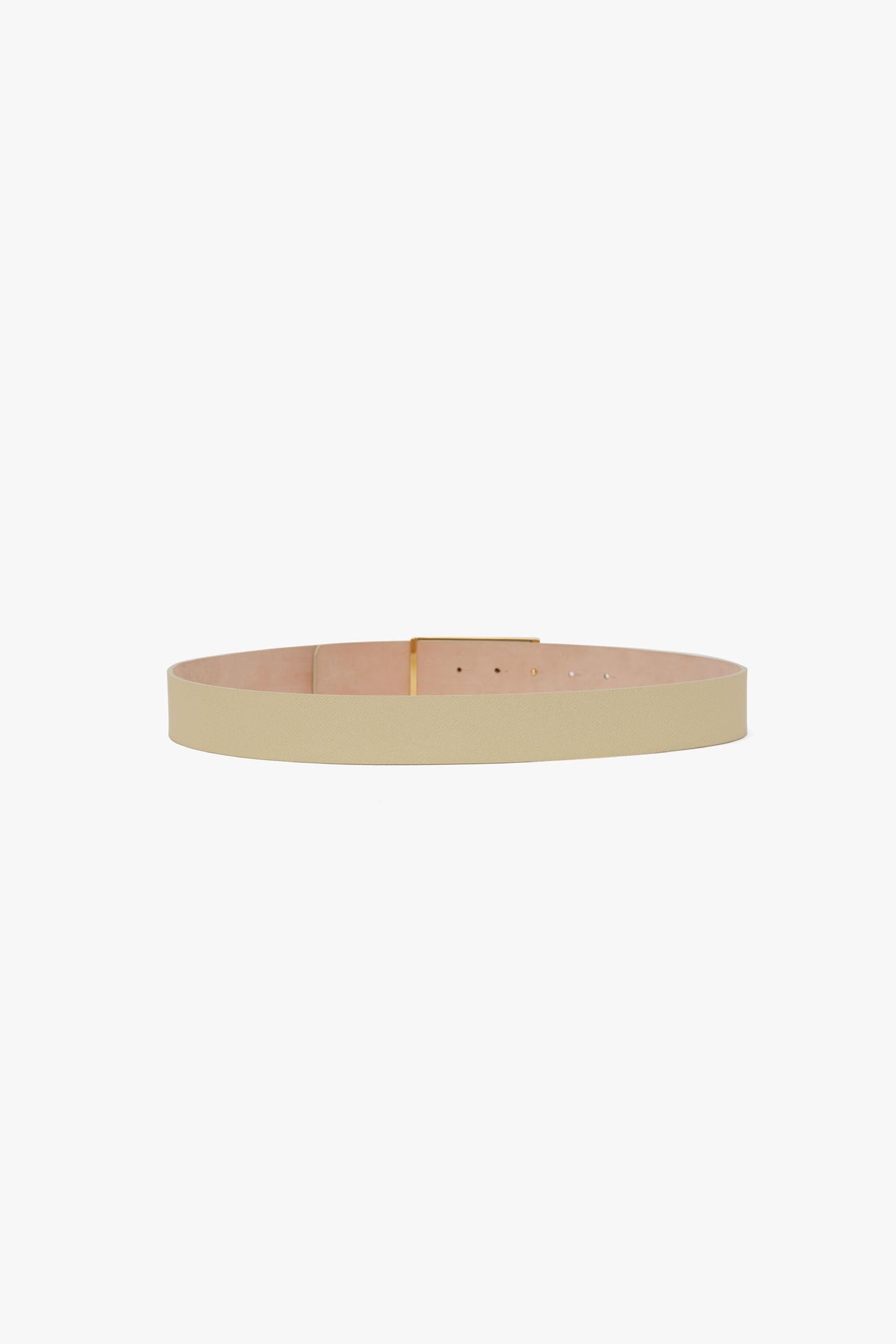 Jumbo Dorian Belt In Ivory Grained Leather