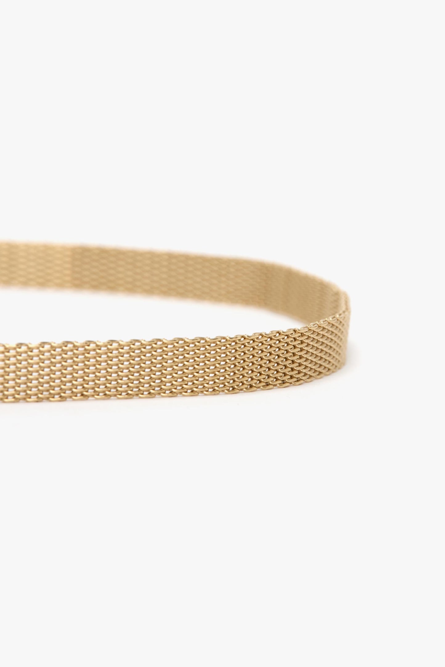 Brass Micro Dorian Belt In Light Gold
