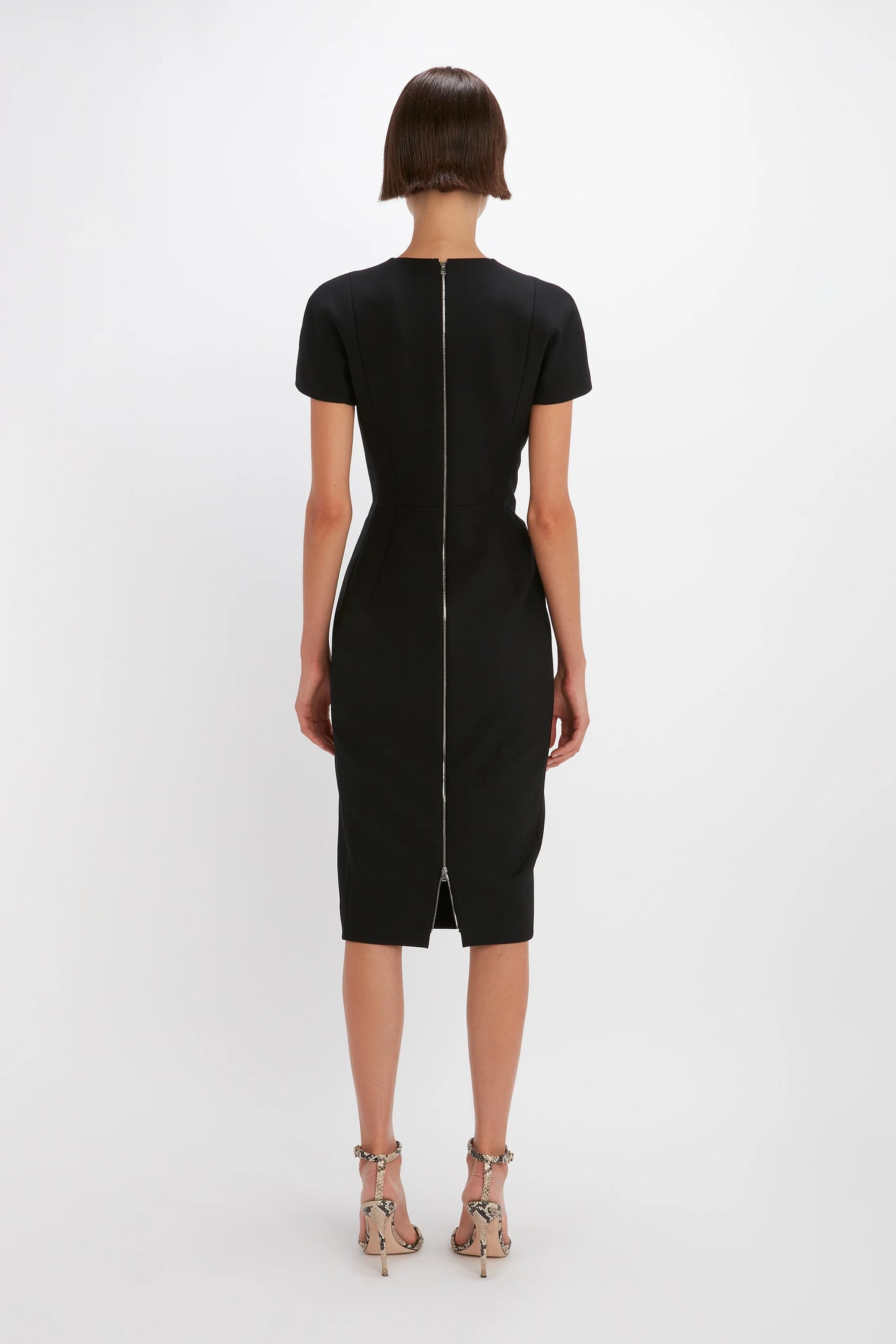Fitted T-Shirt Dress In Black