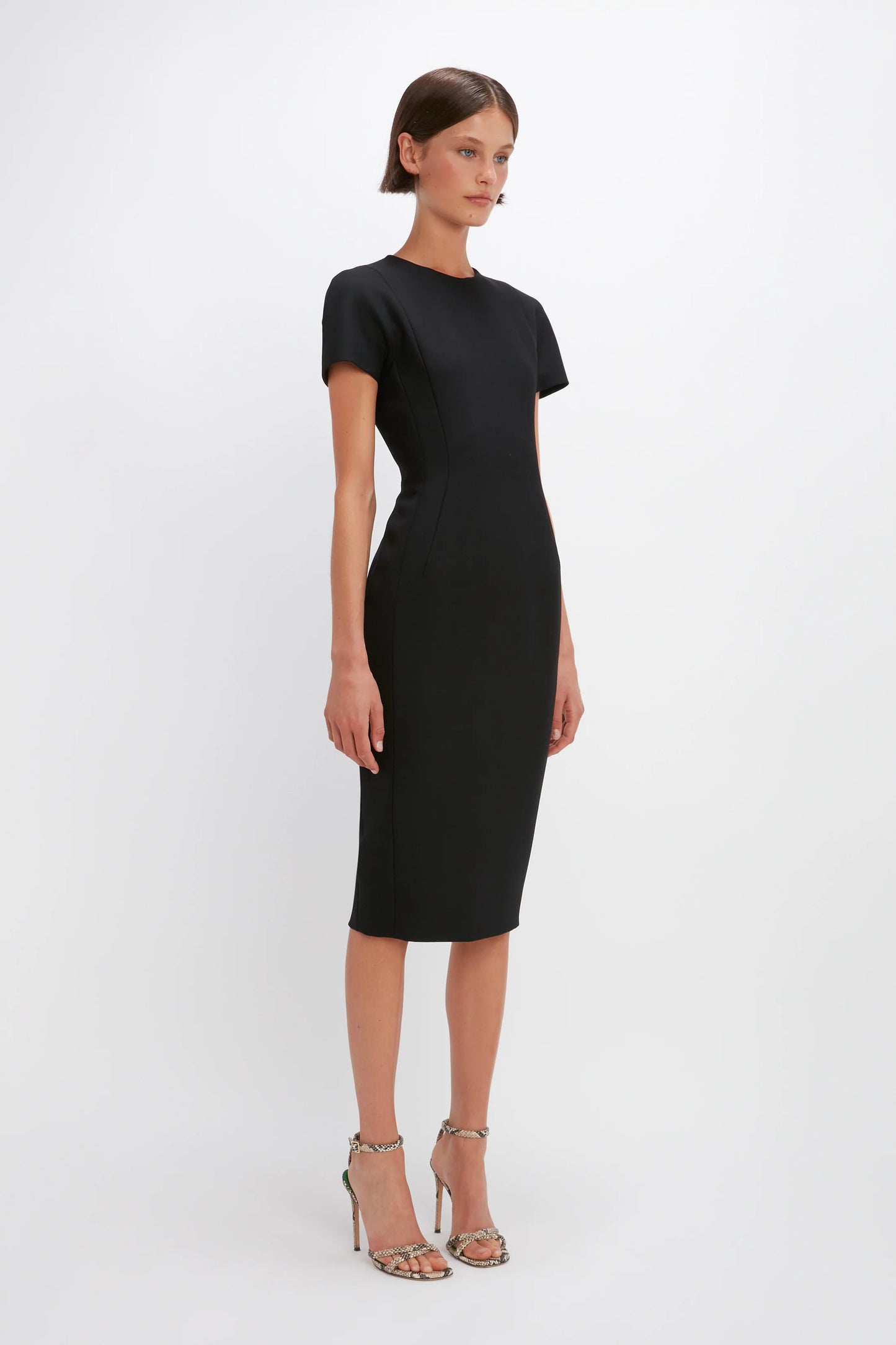 Fitted T-Shirt Dress In Black