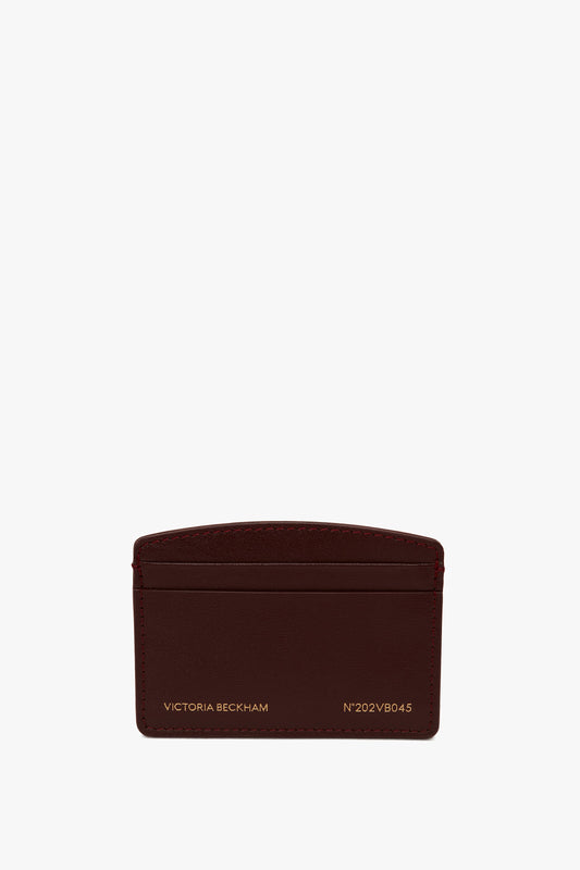 Victoria Card Holder In Burgundy Leather