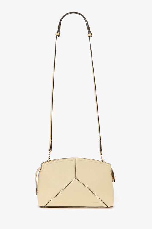Victoria Crossbody Bag In Ivory Grained Leather