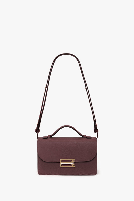 Mini Dorian Bag In Burgundy Grained Leather