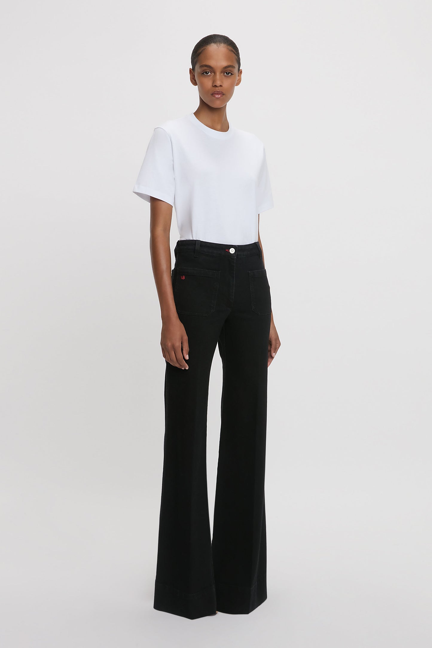 Alina High Waisted Long Jean In Washed Black