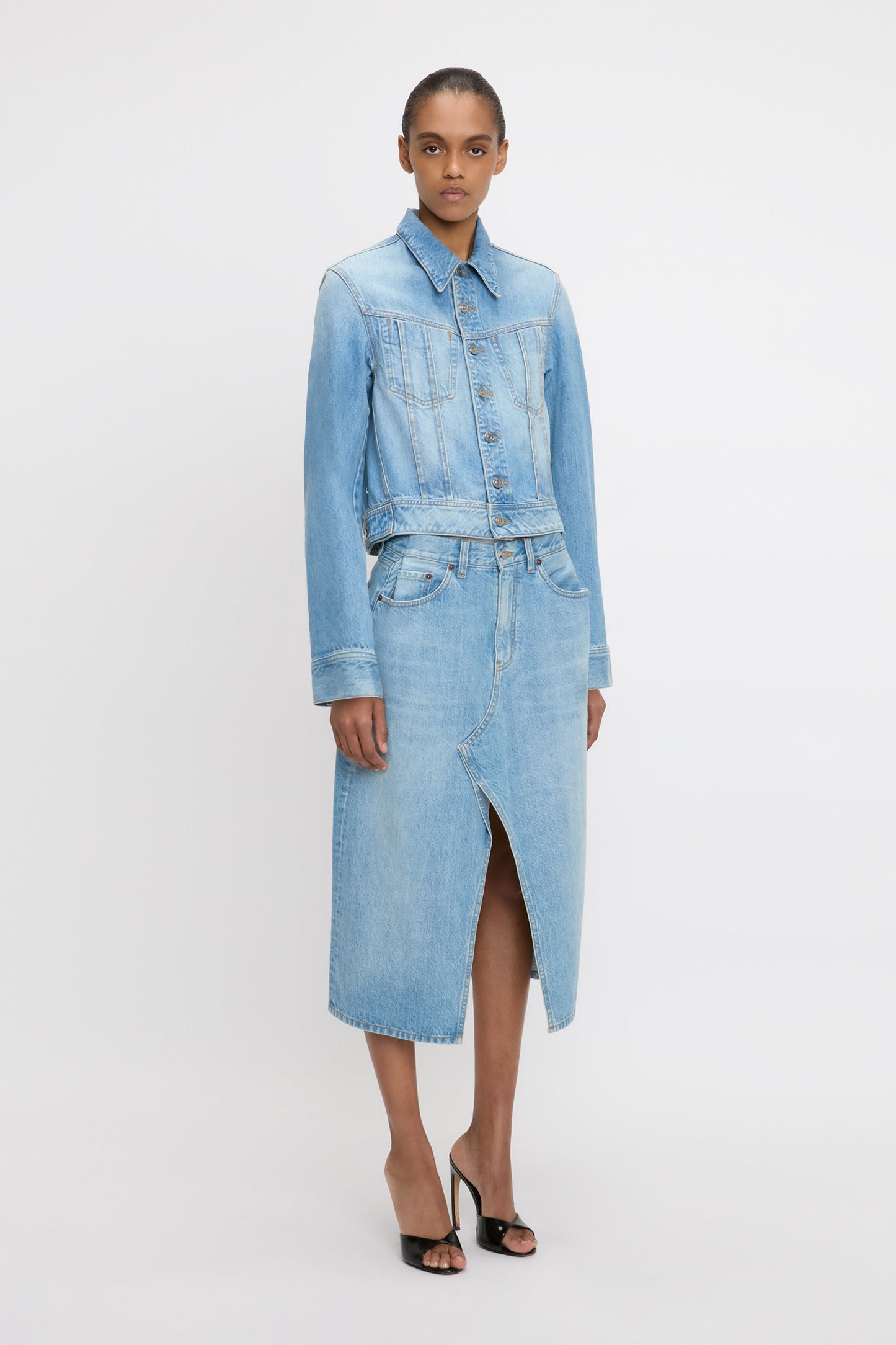 Denim Jacket In Light Blue Wash