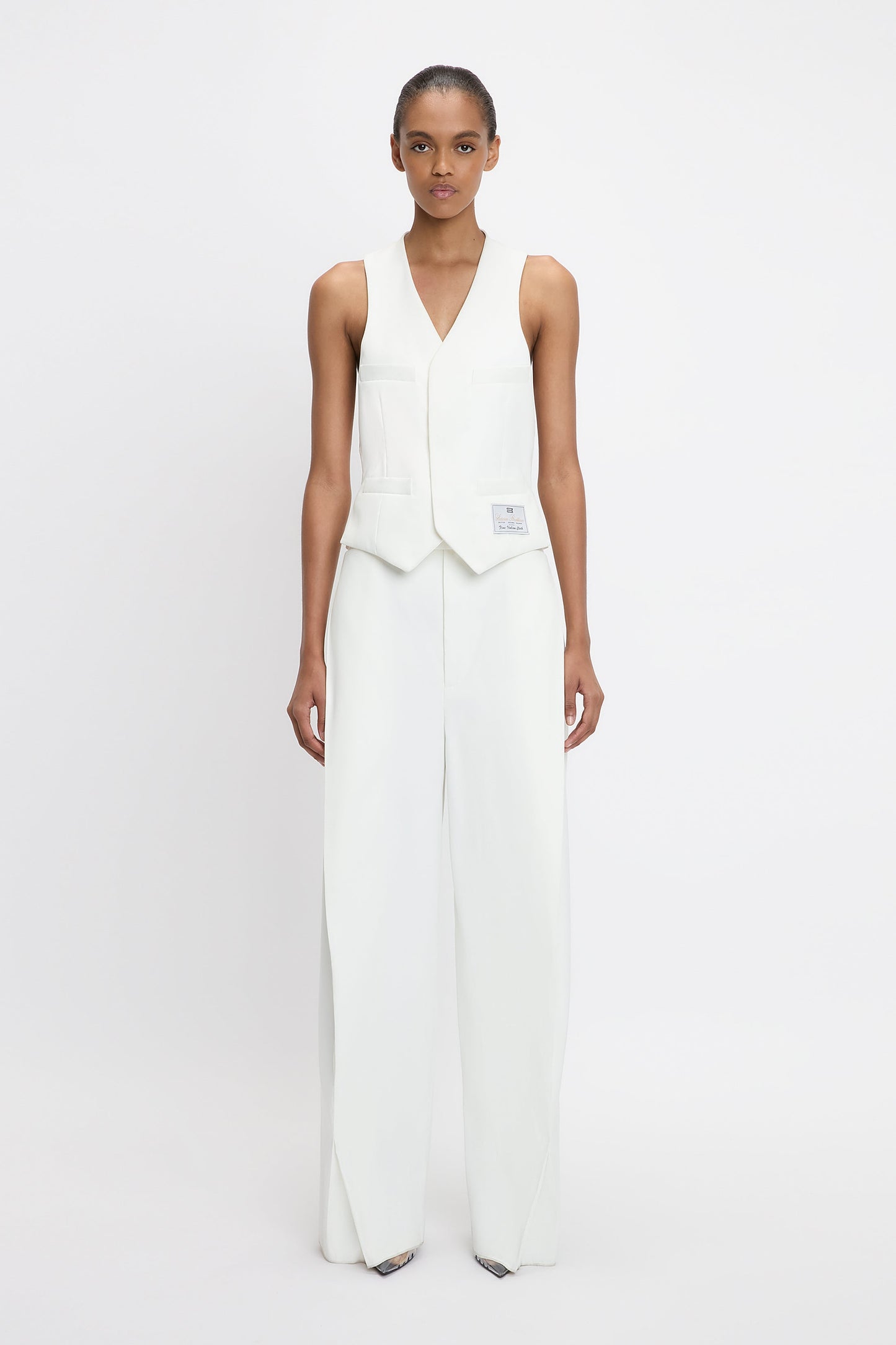 Tailored Waistcoat In Ivory