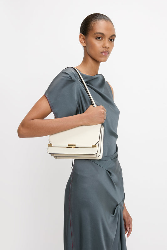 202 Crossbody Bag In Ivory Distressed Leather
