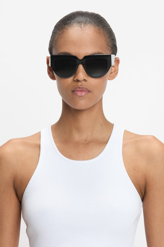Soft Square Acetate Sunglasses In Black