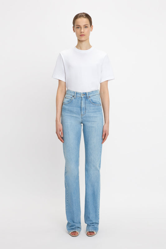 Julia High Waisted Jean In Light Blue Wash