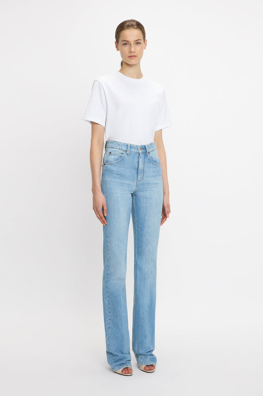 Julia High Waisted Jean In Light Blue Wash