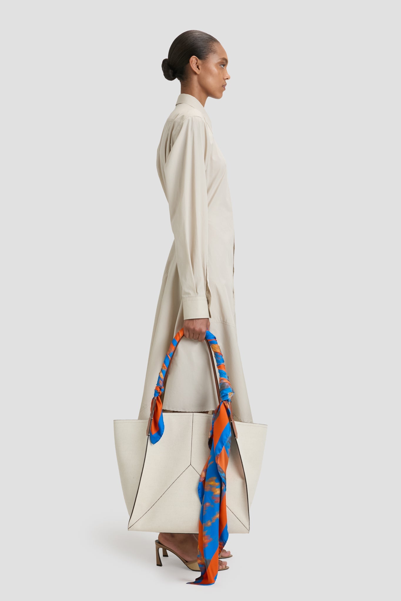 Foulard In Blue Abstract Floral Print