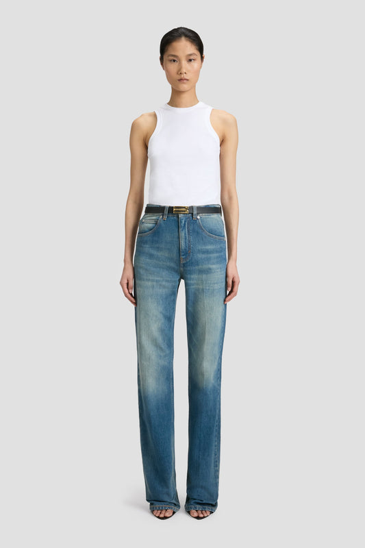 Julia High Waisted Jean In Washed Blue