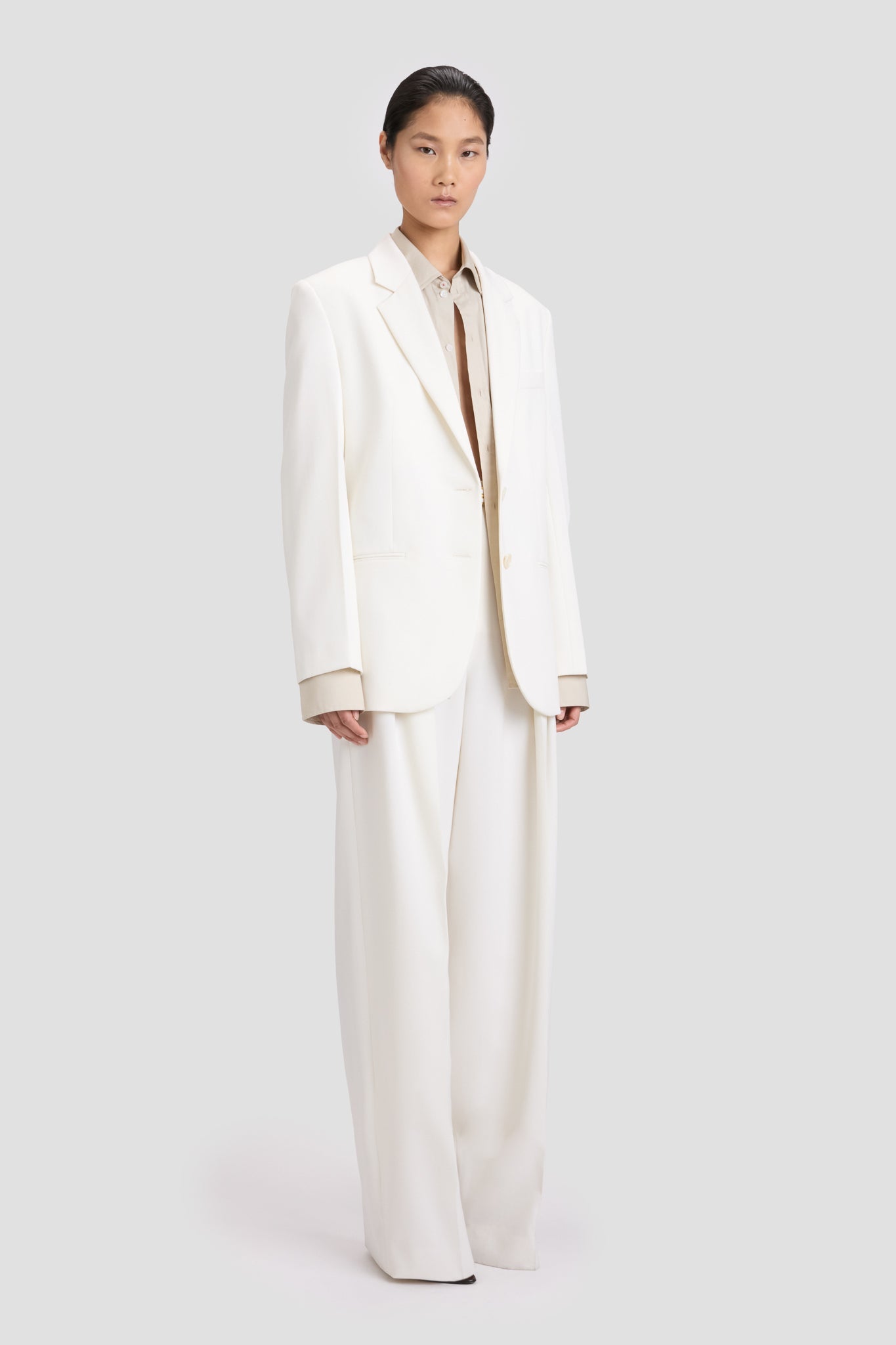 Classic Tailored Jacket In Ivory